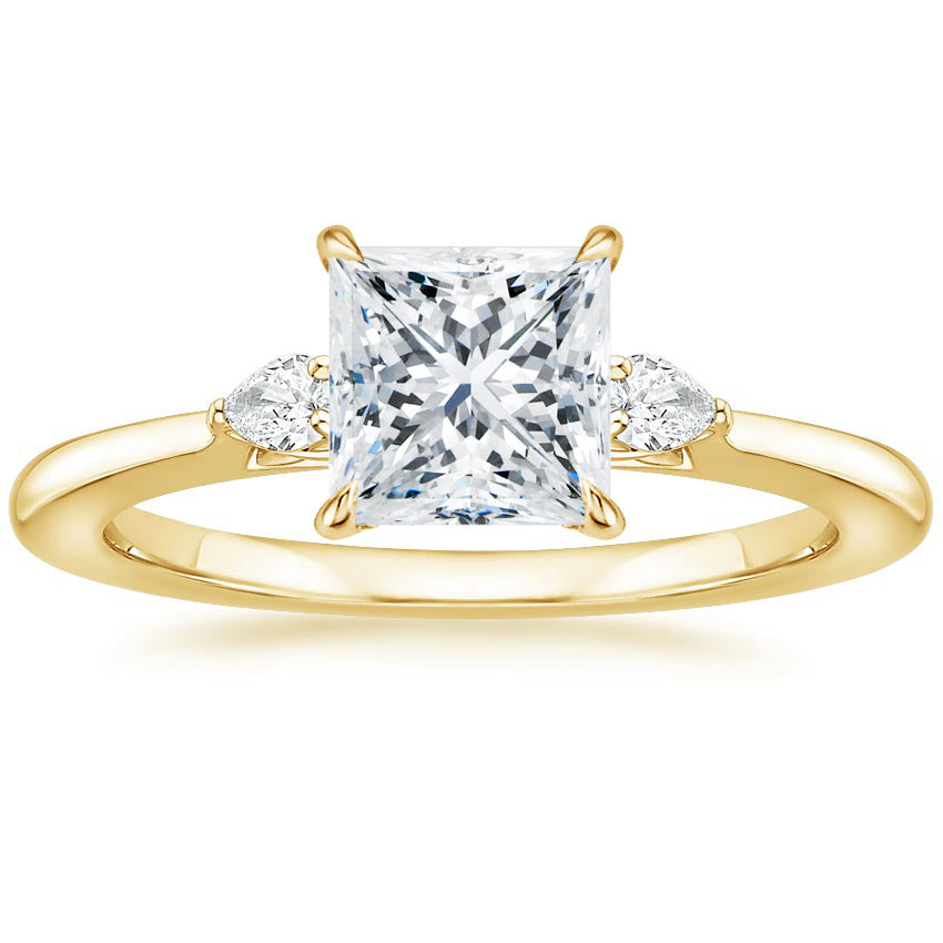 1 Carat Diamond Three-Stone Ring 18K Gold Plated on 925 Silver | Syleane