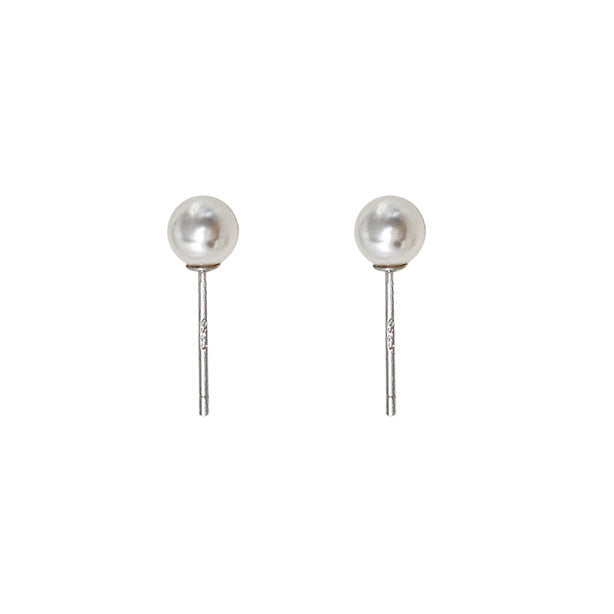 Tiny Pearl Stud Earrings in 925 Sterling Silver – Syleane
