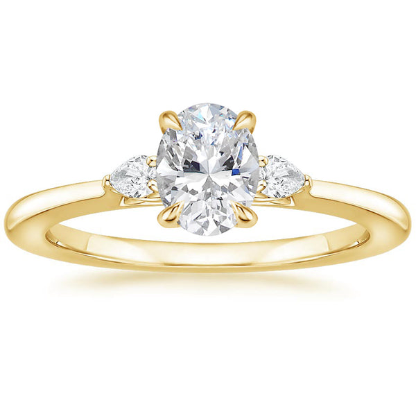 1 Carat Diamond Three-Stone Ring 18K Gold Plated 925 Silver | Syleane