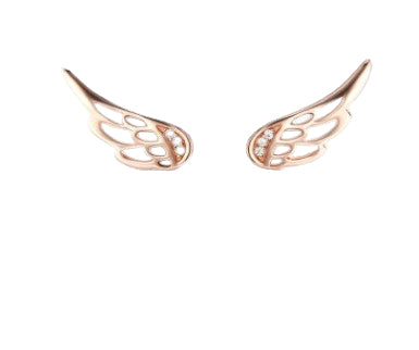 925 Sterling Silver Wing Earrings – Angel Wings Studs for Women | Syleane