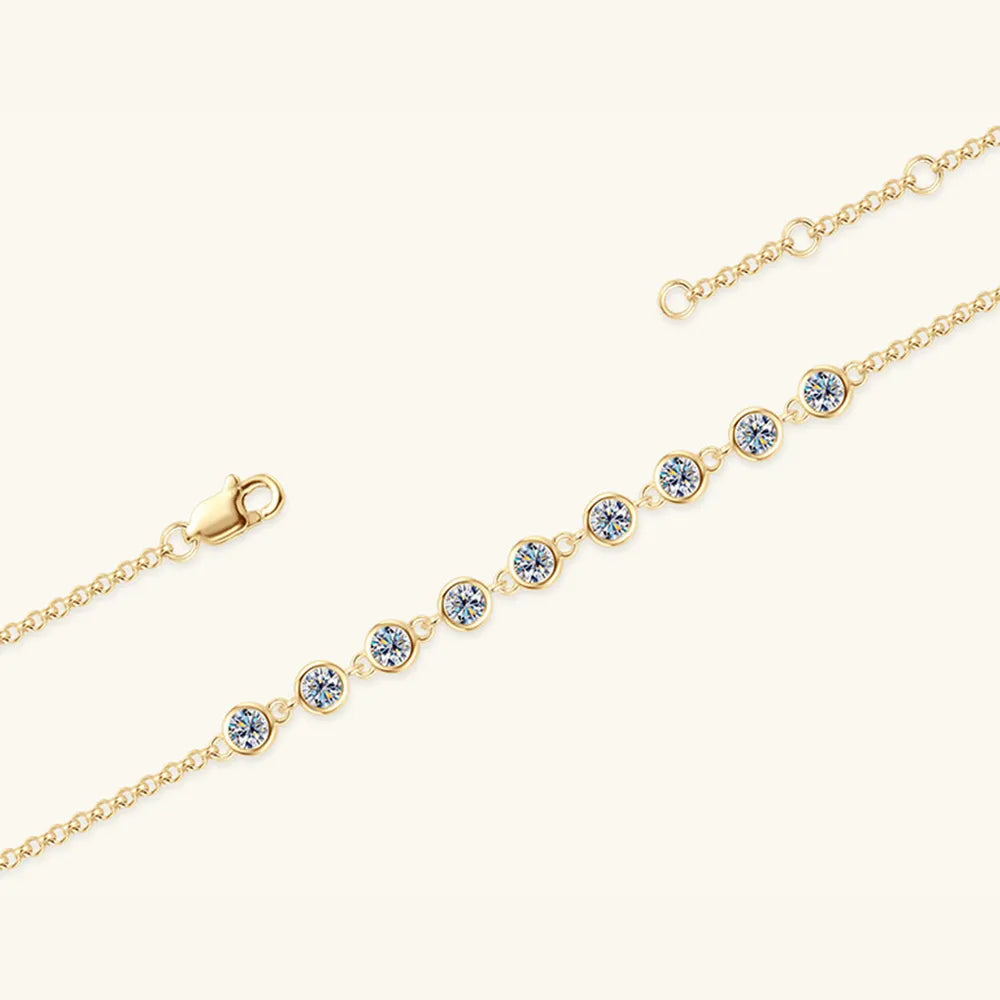 Dainty Moissanite Tennis Bracelet in 925 Silver – Syleane