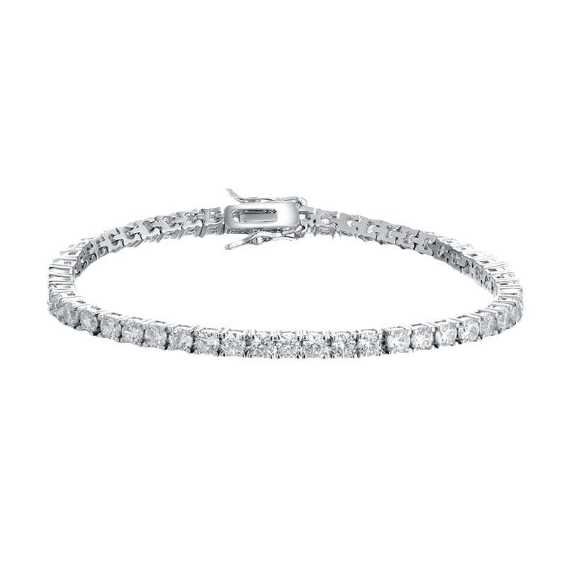 Sparkling CZ Tennis Bracelet in 925 Sterling Silver - Syleane