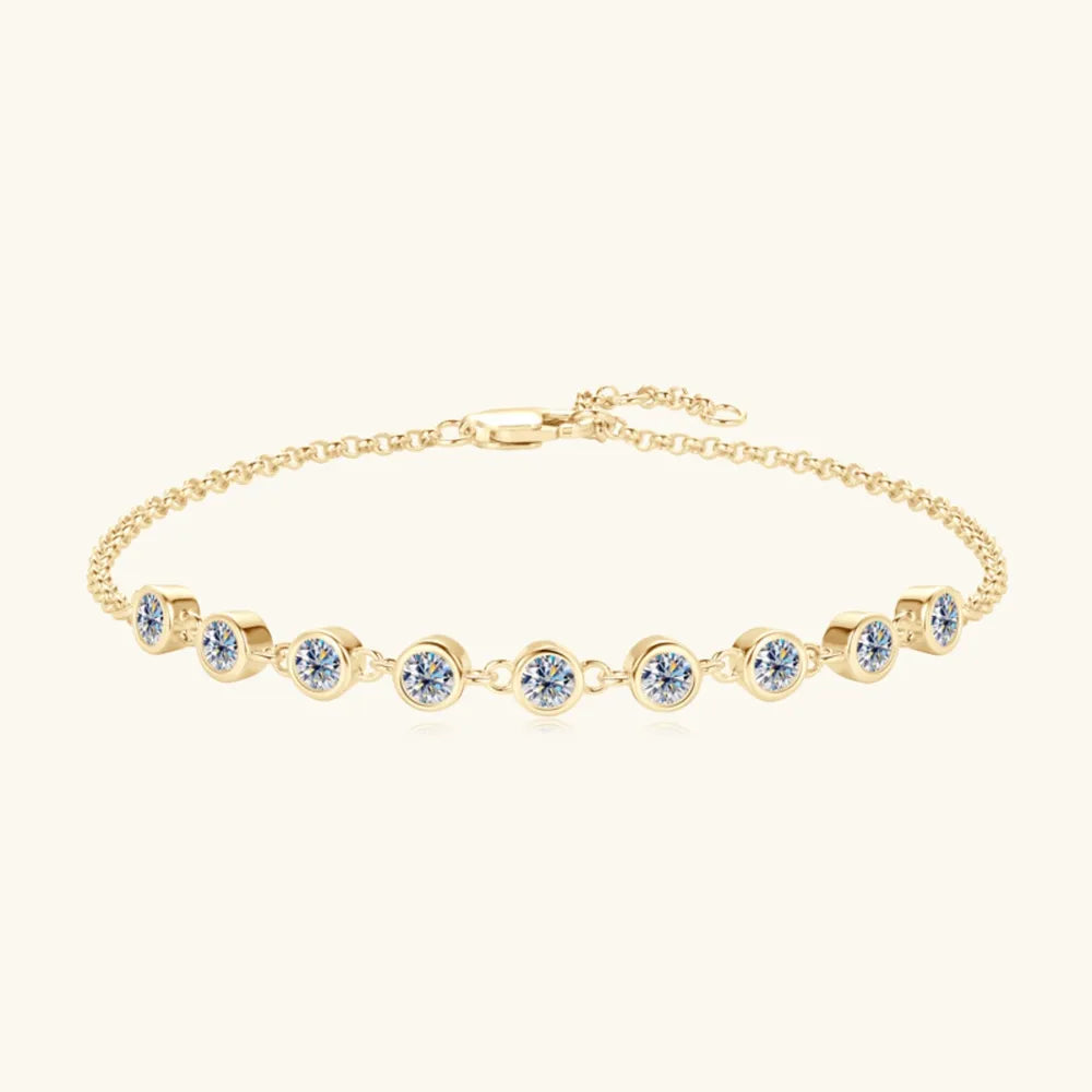 Dainty Moissanite Tennis Bracelet in 925 Silver – Syleane