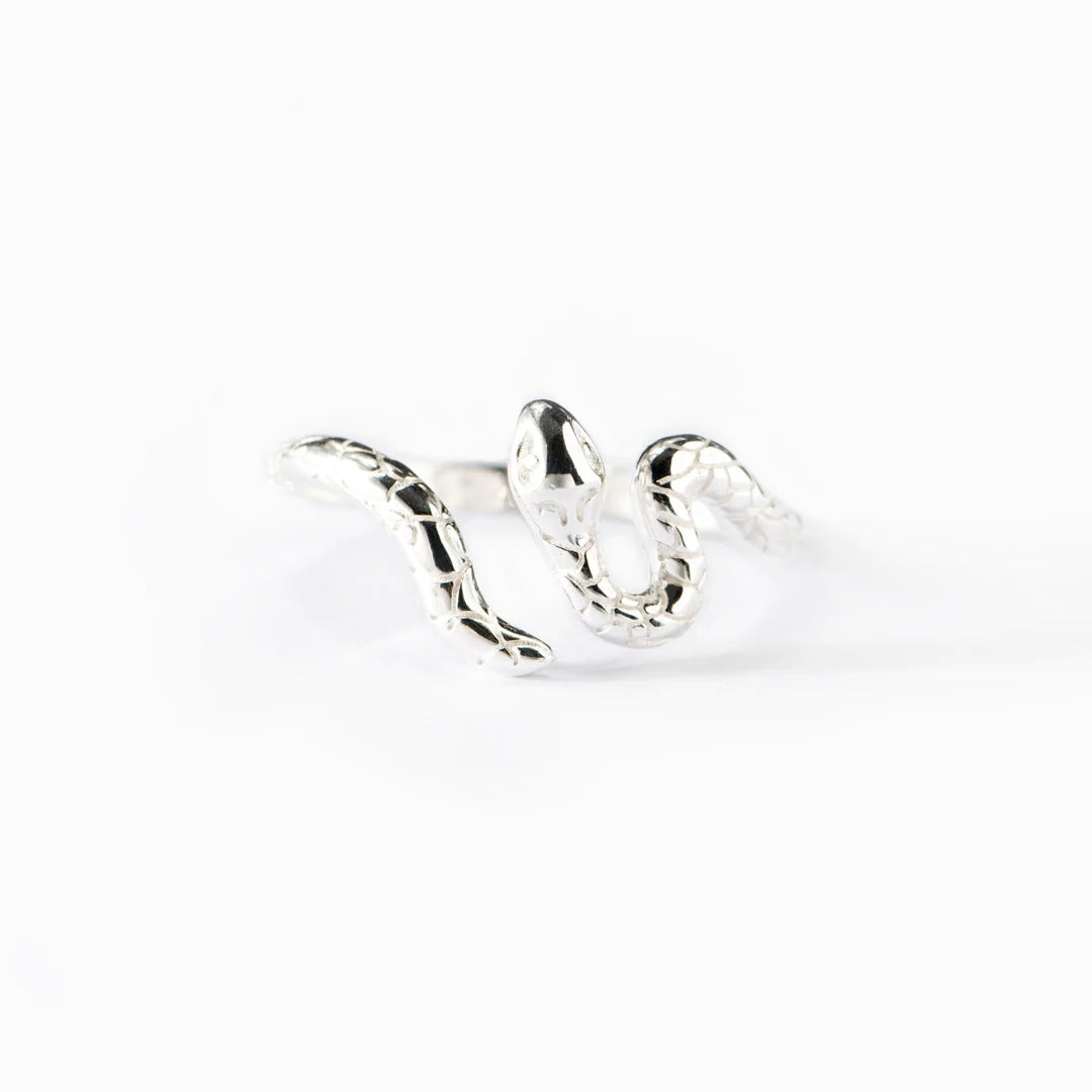 925 Sterling Silver Adjustable Snake Ring – Syleane