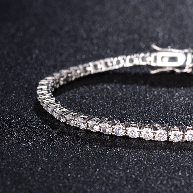 Sparkling CZ Tennis Bracelet in 925 Sterling Silver - Syleane