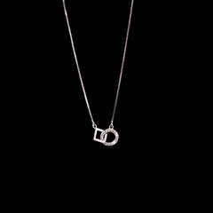 925 Silver Geometric Interlocking Necklace – Syleane