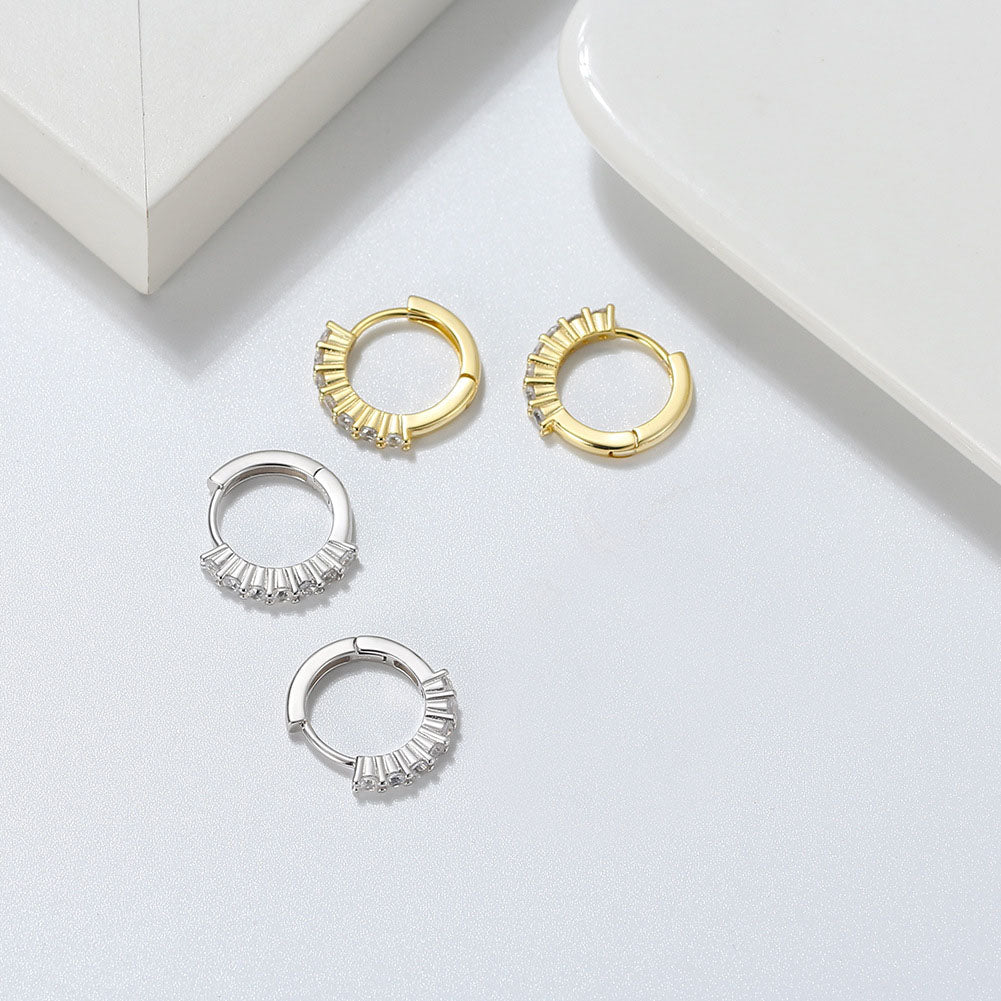 925 Sterling Silver Hoop Earrings – Minimal & Elegant | Syleane