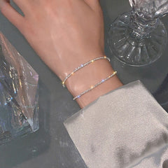 Sparkling 925 Sterling Silver Chain – Necklace & Bracelet Set | Syleane