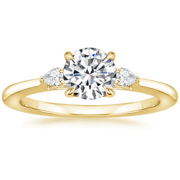 1 Carat Diamond Three-Stone Engagement Ring 18K Gold Plated 925 | Syleane
