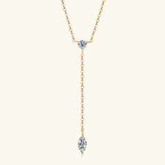 Moissanite Y Necklace in 925 Sterling Silver for Women – Syleane