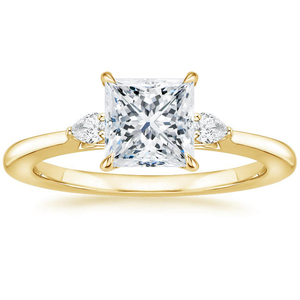 1 Carat Diamond Three-Stone Ring 18K Gold Plated on 925 Silver | Syleane