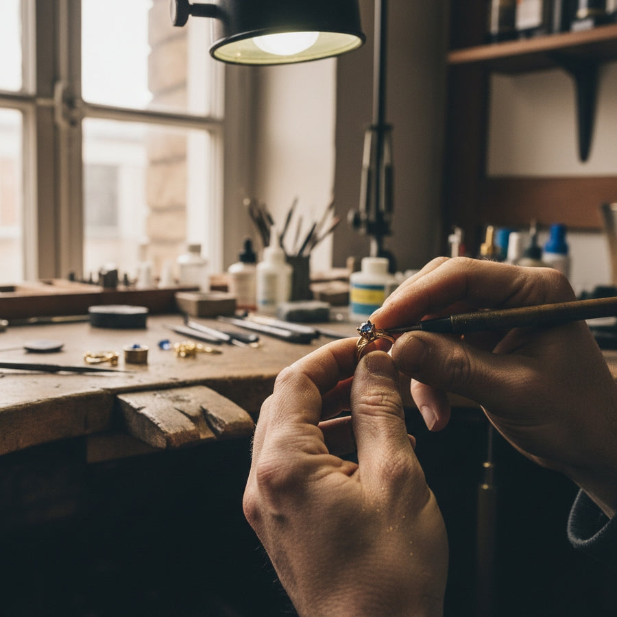 Craftsperson working on jewellery