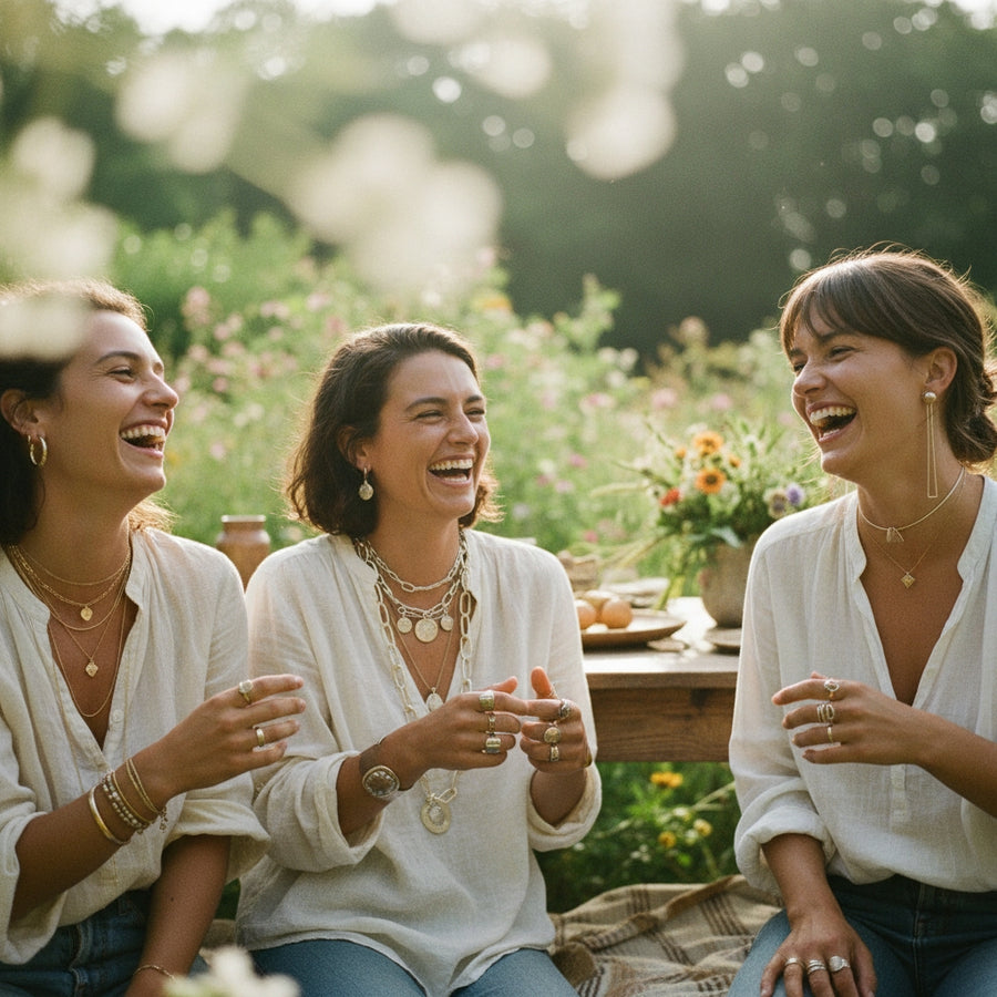 Syleane pieces worn and layered together